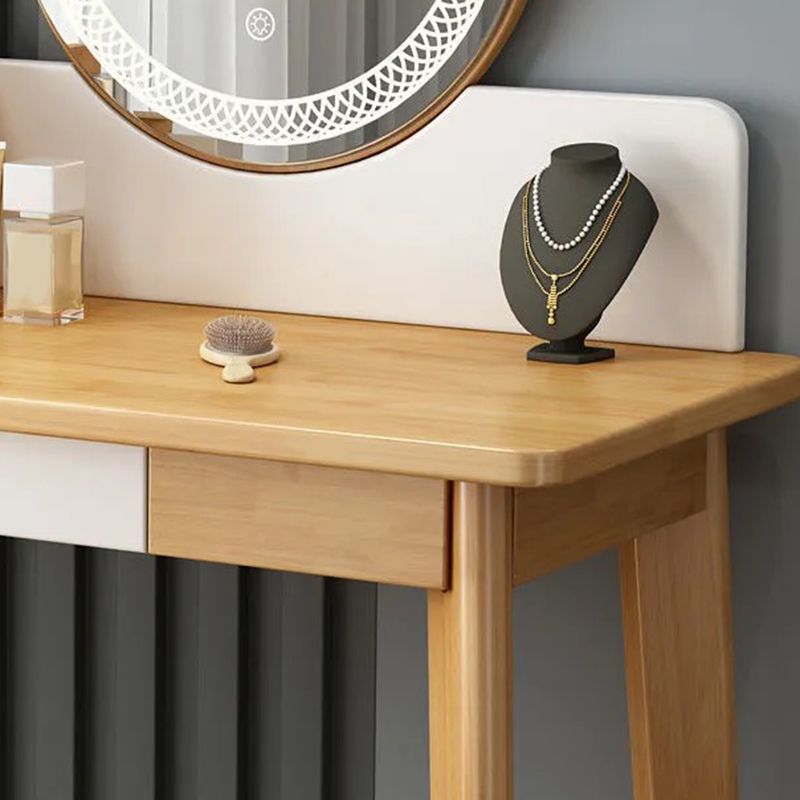 Scandinavian Wooden Makeup Vanity Desk Table With Drawer for Bedroom