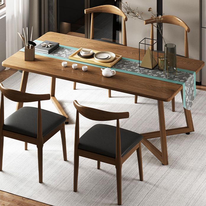 Rectangle Shape Modern Dining Table Wood Color Fixed Table with Wooden Clearhalo ' dining_table' 'Dining Tables & Seating' 'Dining Tables' 'furn' 'furn_dining_table' 'Furniture' 'furniture_dining_table' 'Kitchen & Dining Furniture' 'kitchen&dining_furn' 'kitchen' 'kitchen_dining_table' 1200x1200_de164b41-55bb-48da-9487-30a4895c47b2