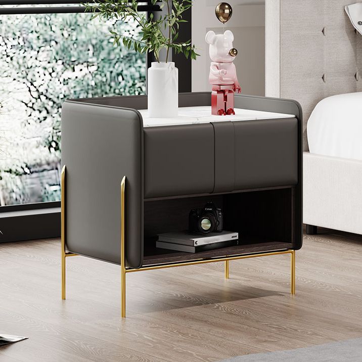 Solid Wood Storage Night Table 1 Drawer Modern Bed Nightstand