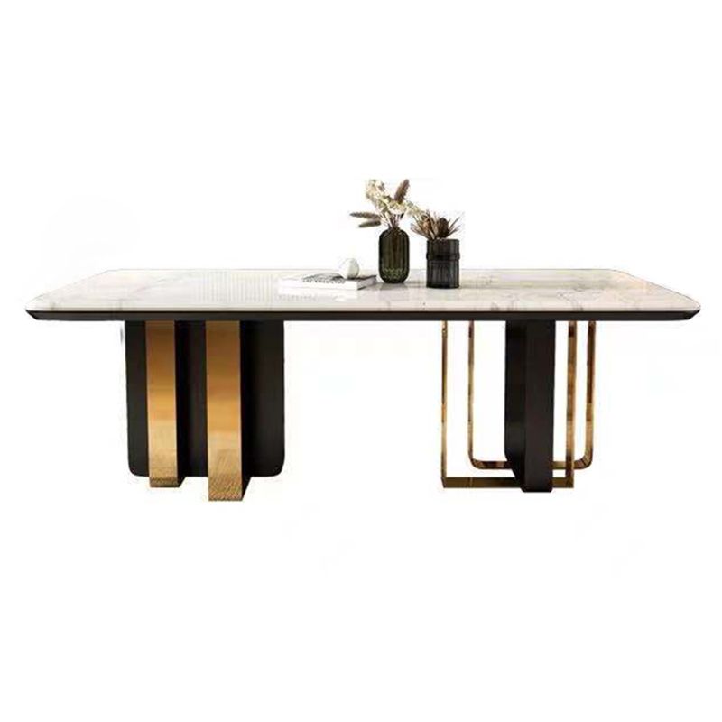 Modern 1/2/5/6/7 Pieces Dining Set Sintered Stone Dining Table Set for Home Clearhalo 'Dining Room Sets' 'Dining Tables & Seating' 'dining_room_set' 'furn' 'furn_dining_room_set' 'Furniture' 'furniture_dining_room_set' 'Kitchen & Dining Furniture' 1200x1200_de17d77c-b62b-4807-8fe9-6eba032ec75d