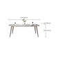 Luxury Rectangle Fixed Dining Table Sintered Stone Home Kitchen Table with 4 Legs
