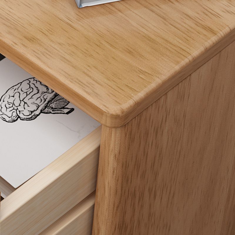 Coffre en bois massif contemporain, coffre d'accent rectangle avec tiroirs