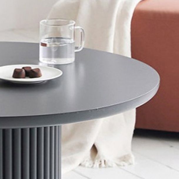 Contemporary Round Coffee Table with Solid Wood Top and Iron Pedestal Base Clearhalo 'Coffee & Accent Tables' 'Coffee Tables' 'coffee_tables' 'furn' 'furn_coffee_tables' 'Furniture' 'Living Room Furniture' 1200x1200_de182c52-41c6-41d3-b268-4d23d43546d7