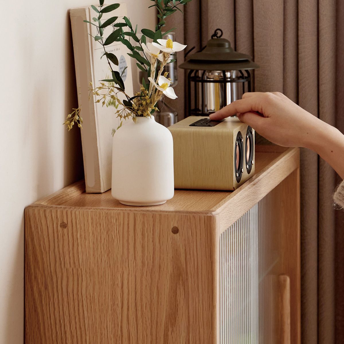 Legno massiccio senza angoscia in vetro naturale in vetro naturale