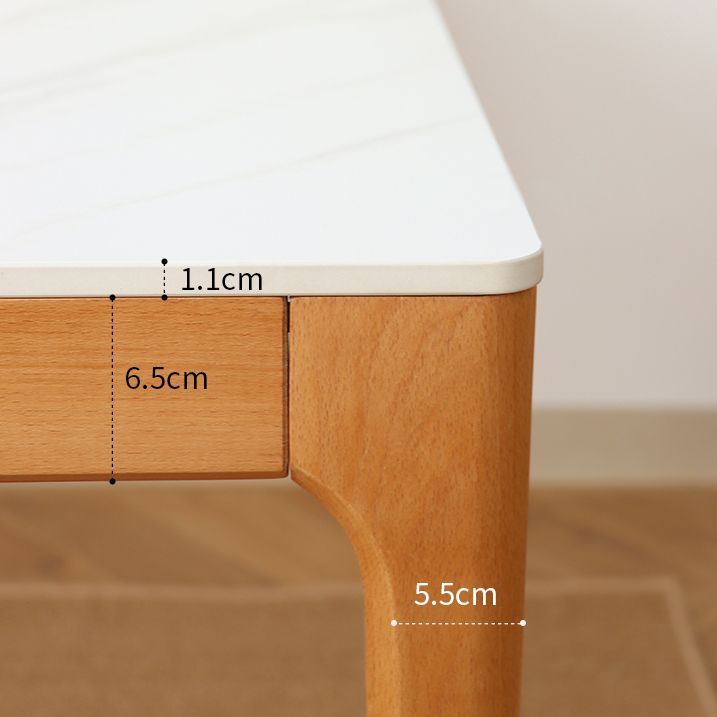 51'' Sintered Stone Rectangle Table Medieval Modern Table with Beech Wood 4 Legs Clearhalo ' dining_table' 'Dining Tables & Seating' 'Dining Tables' 'furn' 'furn_dining_table' 'Furniture' 'furniture_dining_table' 'Kitchen & Dining Furniture' 'kitchen&dining_furn' 'kitchen' 'kitchen_dining_table' 1200x1200_de1b4b6a-d3c1-47b8-8938-edad516680ea