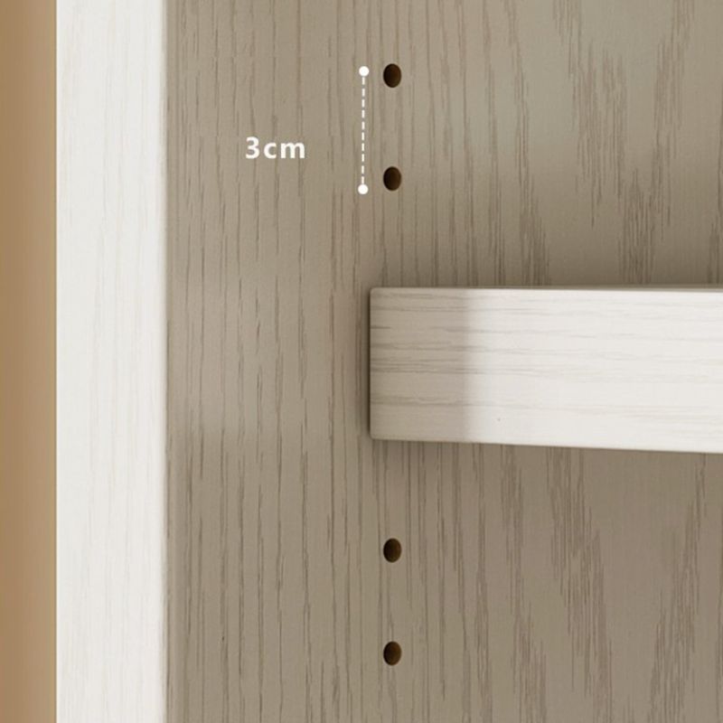 Estantería blanca estándar estantería contemporánea de madera con puertas