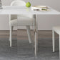 Modern Rectangle Dining Table White Sintered Stone Dining Table with Acrylic Base for Kitchen Clearhalo ' dining_table' 'Dining Tables & Seating' 'Dining Tables' 'furn' 'furn_dining_table' 'Furniture' 'furniture_dining_table' 'Kitchen & Dining Furniture' 'kitchen&dining_furn' 'kitchen' 'kitchen_dining_table' 1200x1200_de1cd867-6f2e-464a-9672-a8f3bdbc4071