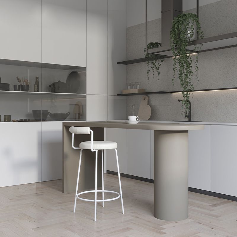 Tavolo da bar in stile contemporaneo da bar in legno massiccio con doppio piedistallo