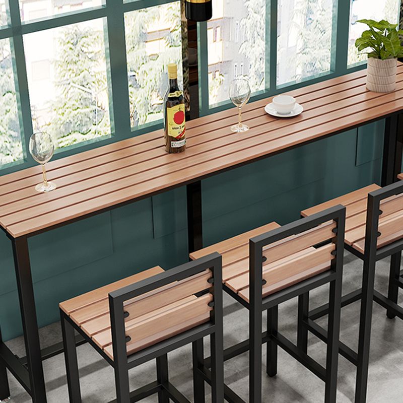 Table de comptoir en bois rectangulaire moderne, ensemble de Table de Bar 1/5/9 pièces pour café