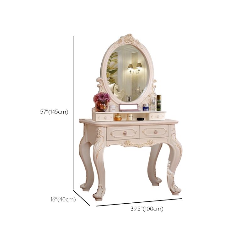Victorian Bedroom With Drawer Mirror Solid Wood Makeup Vanity Set Clearhalo 'Bedroom Furniture' 'furn' 'furn_makeup_vanities' 'Furniture' 'Makeup Vanities' 'makeup_vanities' 1200x1200_de20a632-61f2-488c-91ea-b683677a611e