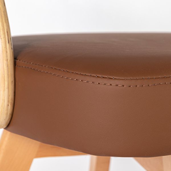 Wood Modern Dining Arm Chair with Color Cushion Open Back Dining Side Chair for Home Clearhalo ' kitchen&dining_furn' 'Dining Chairs' 'Dining Tables & Seating' 'dining_chair' 'furn' 'furn_dining_chair' 'Furniture' 'furniture_dining_chair' 'Kitchen & Dining Furniture' 'kitchen' 1200x1200_de20b4d2-db80-4f83-bbad-1a7499613d7c