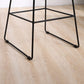 Scandinavian Metal Barstool Faux Leather Counter Stool With Iron Base