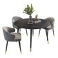 Metal and Slate Table Glam Style Home Living Room Round Dining Table