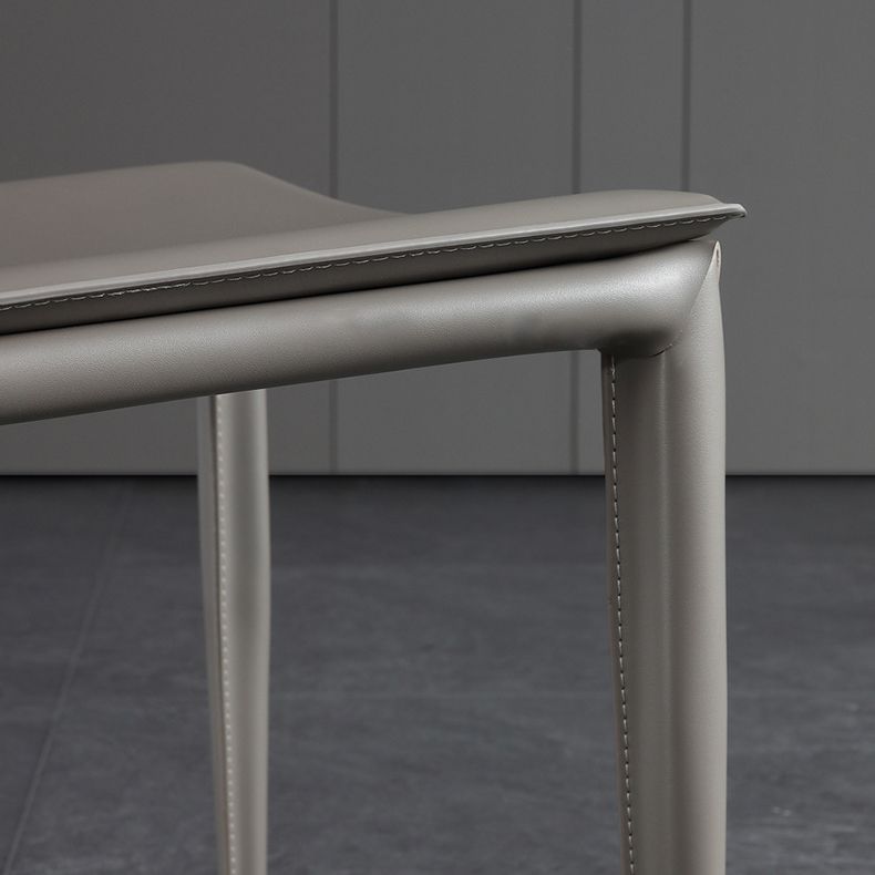 Leather Contemporary Modern Indoor-Outdoor Side Chair Solid Back Chair Clearhalo 'Dining Chairs' 'Dining Tables & Seating' 'dining_chair' 'furn' 'furn_dining_chair' 'Furniture' 'furniture_dining_chair' 'Kitchen & Dining Furniture' 1200x1200_de22747b-14c9-4fbd-bd7a-2a132ca13f92