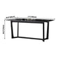 Industrial Sintered Stone Dining Table Trestle Base Rectangle Table for Home Clearhalo ' dining_table' 'Dining Tables & Seating' 'Dining Tables' 'furn' 'furn_dining_table' 'Furniture' 'furniture_dining_table' 'Kitchen & Dining Furniture' 'kitchen&dining_furn' 'kitchen' 'kitchen_dining_table' 1200x1200_de228739-5d2e-4748-89a2-7460c5581762