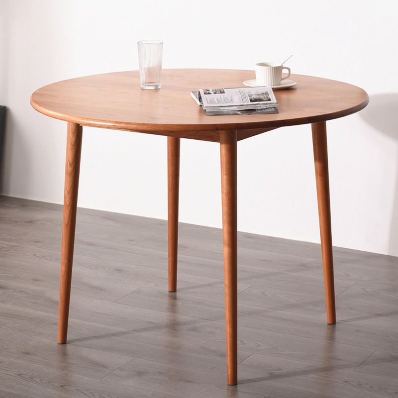 Solid Wood Contemporary Round Dining Table Wood Top Table with 4 Legs Clearhalo ' dining_table' 'Dining Tables & Seating' 'Dining Tables' 'furn' 'furn_dining_table' 'Furniture' 'furniture_dining_table' 'Kitchen & Dining Furniture' 'kitchen&dining_furn' 'kitchen' 'kitchen_dining_table' 1200x1200_de2301a5-4aa0-4d33-8076-133c33693a8a