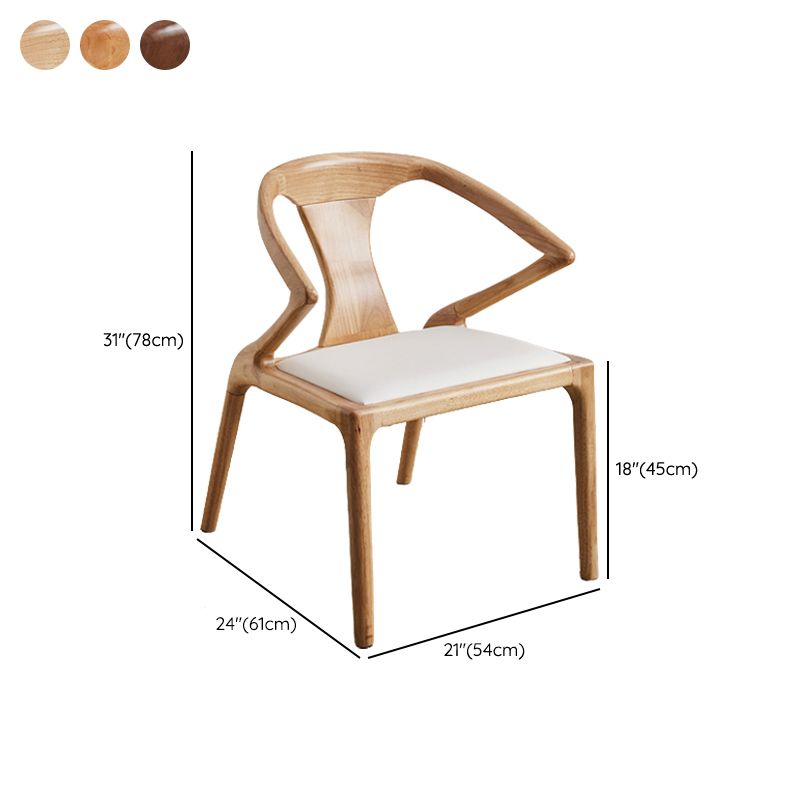 Zeitgenössischer Stil offener Rückenmaserholz -Essarmstuhl für Zuhause offen