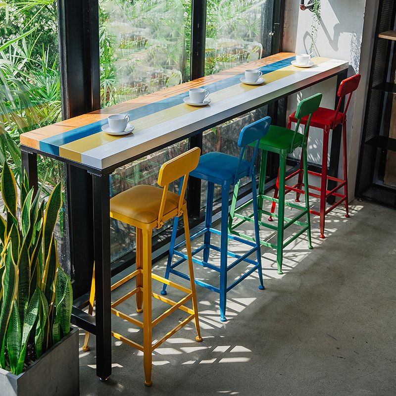 Sgabelli da pranzo industriali sgabelli da barre quadrate senza piede con poggiapiedi