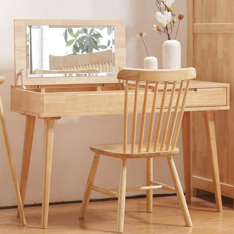 Contemporary Solid Wood Make -up Tables Vanity with 1 Drawer