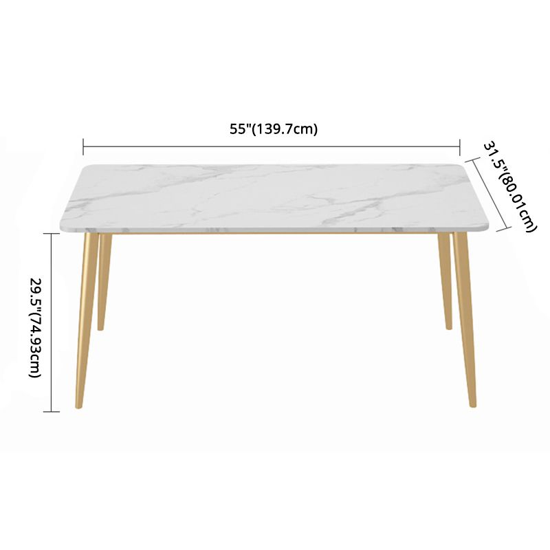 Scandinavian Sintered Stone Dining Table Set White Rectangle Home Use Dining Set Clearhalo 'Dining Room Sets' 'Dining Tables & Seating' 'dining_room_set' 'furn' 'furn_dining_room_set' 'Furniture' 'furniture_dining_room_set' 'Kitchen & Dining Furniture' 'kitchen&dining_furn' 'kitchen' 1200x1200_de25cf86-452f-4945-970f-80a22137197f