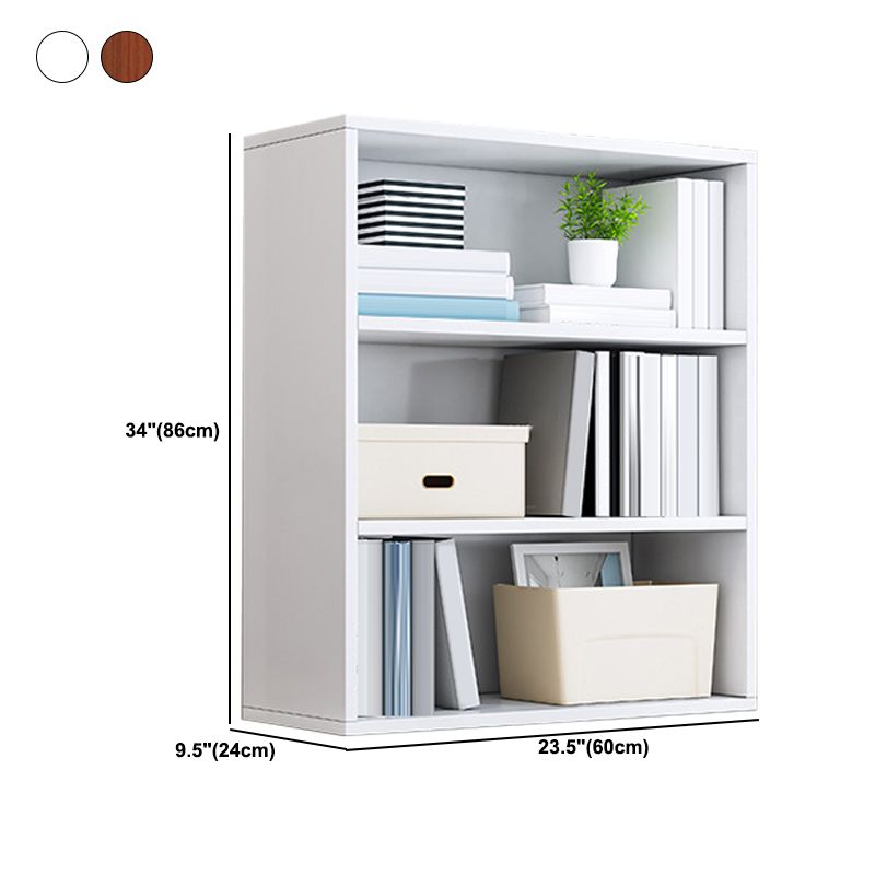 Libreria moderna in legno ingegnerizzato libreria verticale standard in bruncio