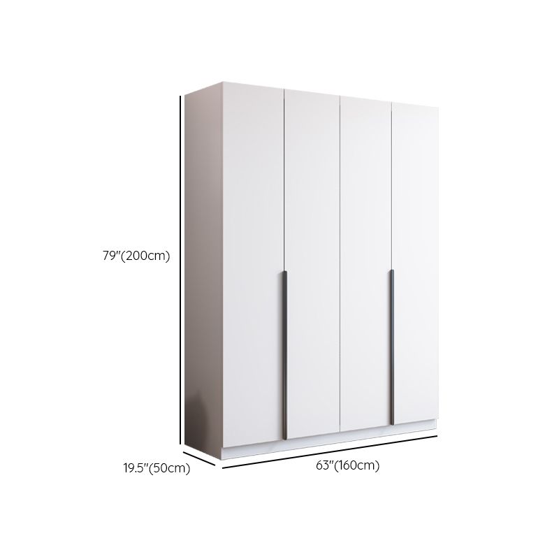Engineered Wood Wardrobe Cabinet Modern Style Soft Close Doors Wardrobe Closet