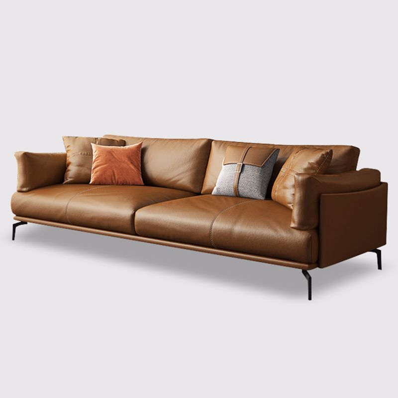 Coussins bruns contemporains Standard Oreiller Top Bras canapé en cuir authentique