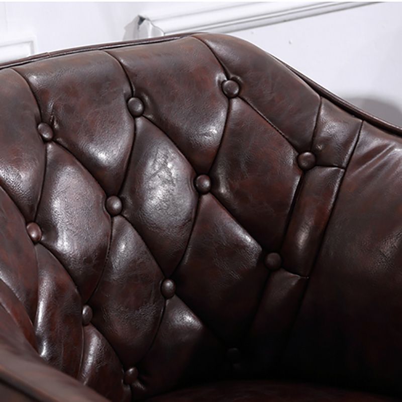 Modern Accent Armchair Contemporary Tufted Cushions Barrel Chair Clearhalo 'Accent Chairs' 'accent_chairs' 'Chairs & Seating' 'furn' 'furn_accent_chairs' 'Furniture' 'Living Room Furniture' 1200x1200_de298fe5-6ef8-498c-a45f-e5242f7cc4d9