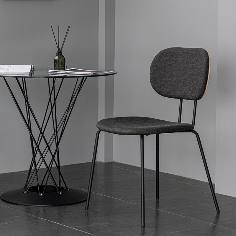 Industriële open achterkant eetkamerstoel stoffen eetstoelen voor thuis