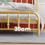 Lit à lattes en métal moderne, norme de haut niveau avec tête de lit rectangulaire