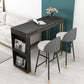 Kitchen Stone Top Counter Table Metal Base 42-inch Height Contemporary Bar Table Clearhalo 'Bar Furniture' 'Bar Tables' 'bar_tables' 'furn' 'furn_bar_tables' 'Furniture' 'furniture_bar_tables' 'Kitchen & Dining Furniture' 1200x1200_de2c1803-242e-409b-926d-3872b3701e95