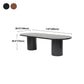 Contemporary Wood Top Oval Dinette Table Metal Base Dining Table for Living Room Clearhalo 'Dining Tables & Seating' 'Dining Tables' 'dining_table' 'furn' 'furn_dining_table' 'Furniture' 'furniture_dining_table' 'Kitchen & Dining Furniture' 'kitchen' 'kitchen_dining_table' 1200x1200_de2e1d53-be1c-40cc-bbbd-a9d354bbb4b5