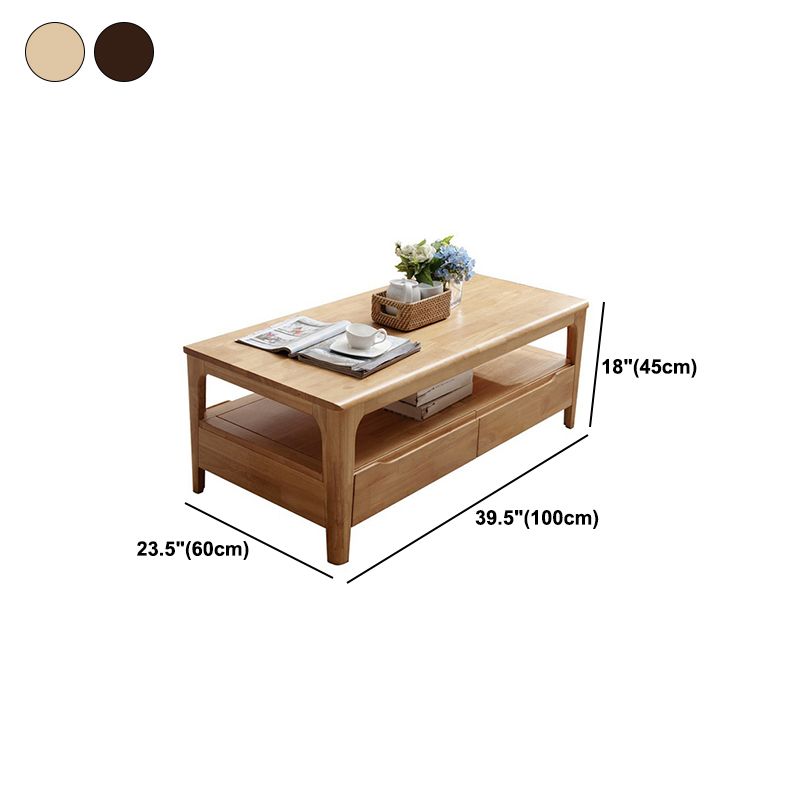 4 Legs Rectangular Coffee Table Made of Solid Wood/black/walnut/white Cocktail Table Clearhalo 'Coffee & Accent Tables' 'Coffee Tables' 'coffee_tables' 'furn' 'furn_coffee_tables' 'Furniture' 'furniture_coffee_tables' 'Living Room Furniture' 1200x1200_de2e2ef6-29f7-4b06-9505-8e5e6282c4dc