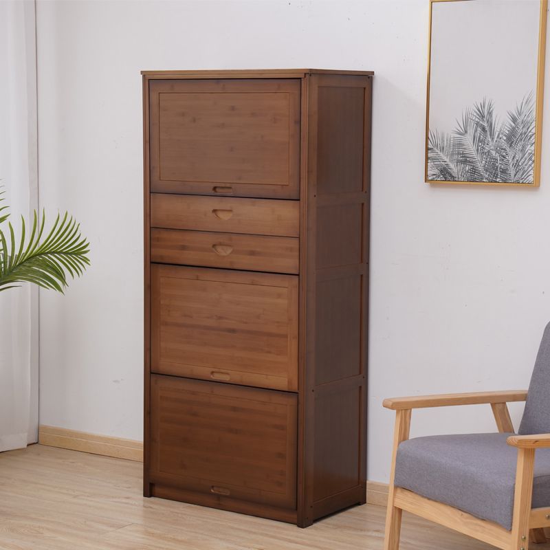 Mobile rettangolo moderno della metà secolo mobile marrone con porte in legno massiccio