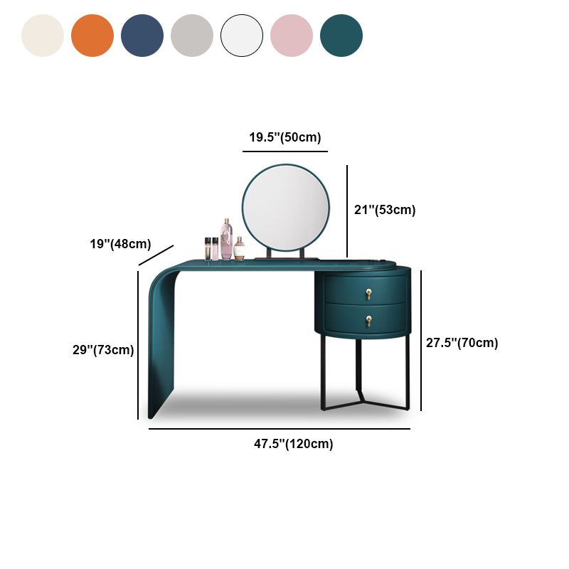 Glam Style 28.7" Height Vanity Set with Stool and Mirror Vanity