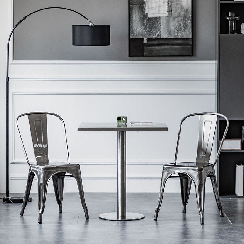 1/2/3/5 Pièces Ensemble de bar industriel tabouret et ensemble de tableaux en acier inoxydable