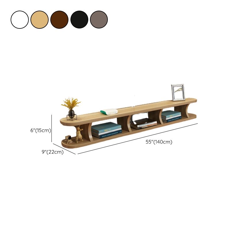 Console multimediale per TV montata a parete con scaffale aperto, supporto TV scandinavo da 9 pollici