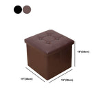 Vintage Tufted Ottoman Pure Color PU Leather Water Resistant Square Ottoman with Storage Clearhalo 'furn' 'furn_ottomans_poufs' 'Furniture' 'Living Room Furniture' 'Ottomans & Poufs' 'ottomans_poufs' 1200x1200_de332a6c-4532-4a10-add4-ac8b86471c08