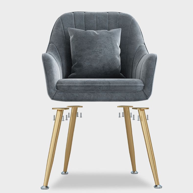 Scandinavian Style Metal Dining Chairs Coffee Shop Cushion Chair with Arm Clearhalo ' kitchen&dining_furn' 'Dining Chairs' 'Dining Tables & Seating' 'dining_chair' 'furn' 'furn_dining_chair' 'Furniture' 'furniture_dining_chair' 'Kitchen & Dining Furniture' 'kitchen' 1200x1200_de333097-0bbd-455a-9b1c-edf989dfccaf