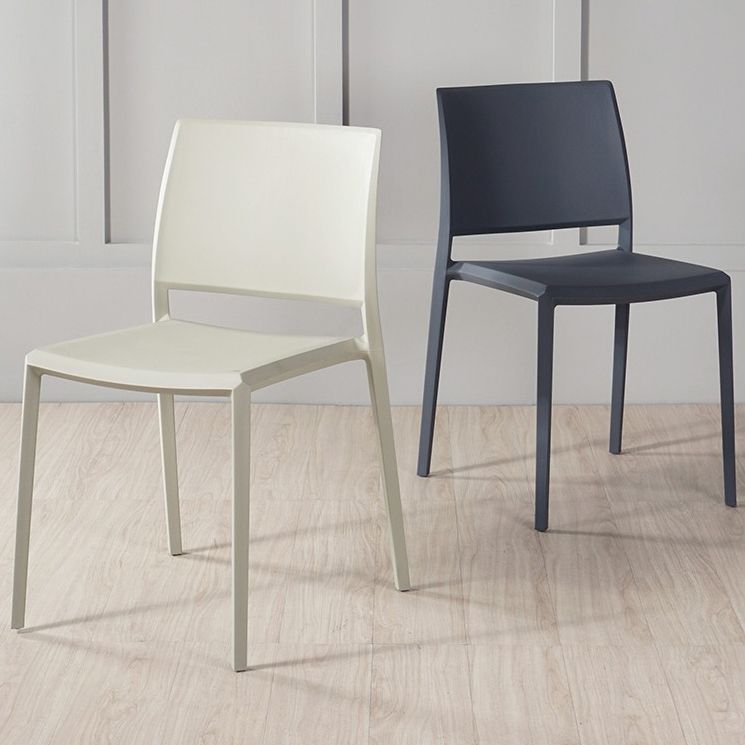 Nordic Style Armless Plastic Dining Room Chairs Open Back Dining Side Chair Clearhalo ' kitchen&dining_furn' 'Dining Chairs' 'Dining Tables & Seating' 'dining_chair' 'furn' 'furn_dining_chair' 'Furniture' 'furniture_dining_chair' 'Kitchen & Dining Furniture' 'kitchen' 1200x1200_de33b4bf-d55d-4017-b52a-1a857430ac6e