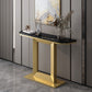 Tavolino console di marmo glam tavolo da divano console mezza luna per sala