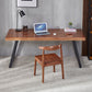 Solid Wood Industrial Dining Table Set 1/2/5/7 Pieces Brown Dinette Set for Home