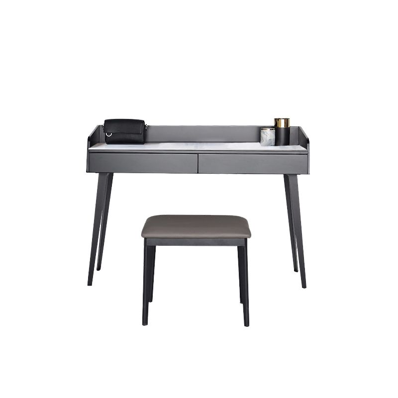 Set di vanità contemporanei 2 cassetti di stoccaggio con sgabelli imbottiti 29,5 "di altezza