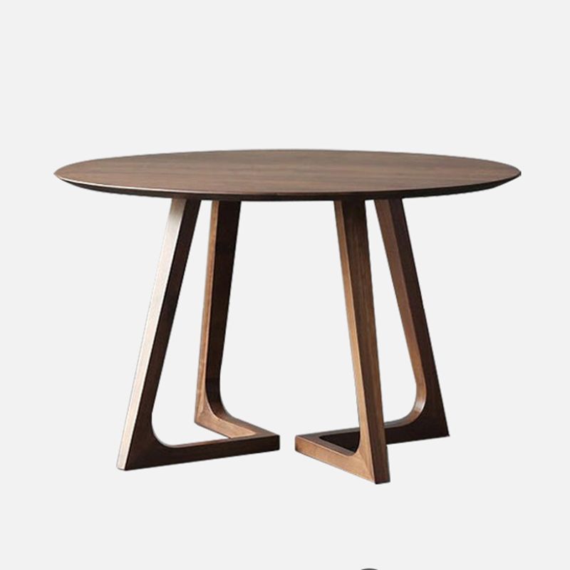 Pine Solid Wood Dining Table Round Wood Dining Table for Kitchen