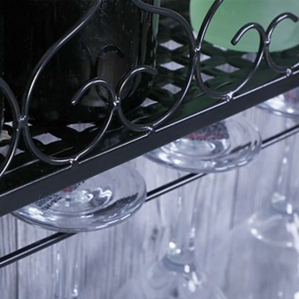 Metal Modern Wine Shelf with Bottle Stemware Holder Wall Mounted Wine Racks Clearhalo 'furn' 'furn_wine_racks' 'Furniture' 'Kitchen & Dining Furniture' 'Wine Racks' 'wine_racks' 1200x1200_de351555-4c01-487d-8053-7f3c9193b90d