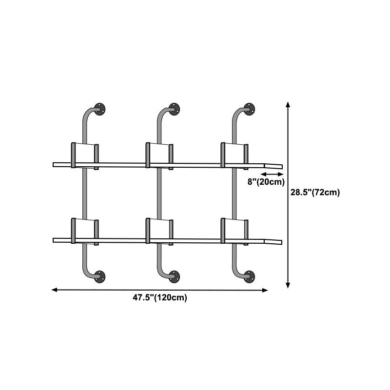 Modern Wooden Wall Mounted Bookshelf Floating Storage Bookcase Clearhalo 'Bookcases' 'furn' 'furn_bookcases' 'Furniture' 'Office Furniture' 1200x1200_de373aeb-1b73-4aeb-b35d-3ccc03acb702