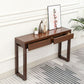 Divano console largo 12 pollici Tavolo da console in legno a 2 disegni in marrone scuro