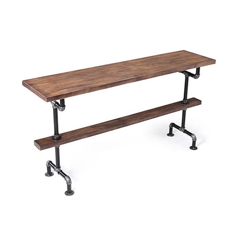 Mesa de pub contemporánea Mesa de bar rectangular de madera maciza para interiores