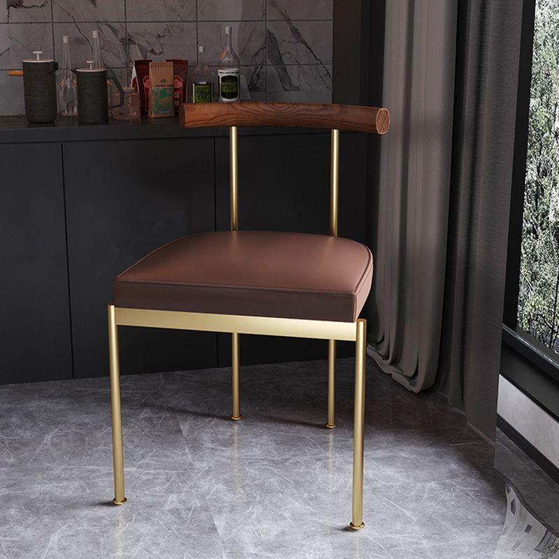 Contemporary Style Metal Chairs Set Kitchen Open Back Dining Side Chair for Home Use Clearhalo ' kitchen&dining_furn' 'Dining Chairs' 'Dining Tables & Seating' 'dining_chair' 'furn' 'furn_dining_chair' 'Furniture' 'furniture_dining_chair' 'Kitchen & Dining Furniture' 'kitchen' 1200x1200_de395676-73b4-4874-96bb-87452139c37c