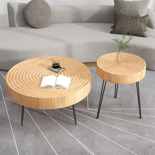 Cóctel de madera redonda escandinava Coftail Cofftail Metal 3 patas / 4 patas de café